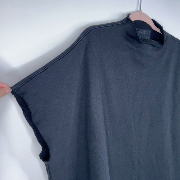 Frank & Eileen Audrey Funnel Neck Capelet Black Oversized Sweatshirt Fleece - Picture 5 of 10